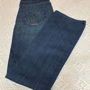 Old Navy Women's Retro Dark Blue Boot Cut Jeans (Size 8)